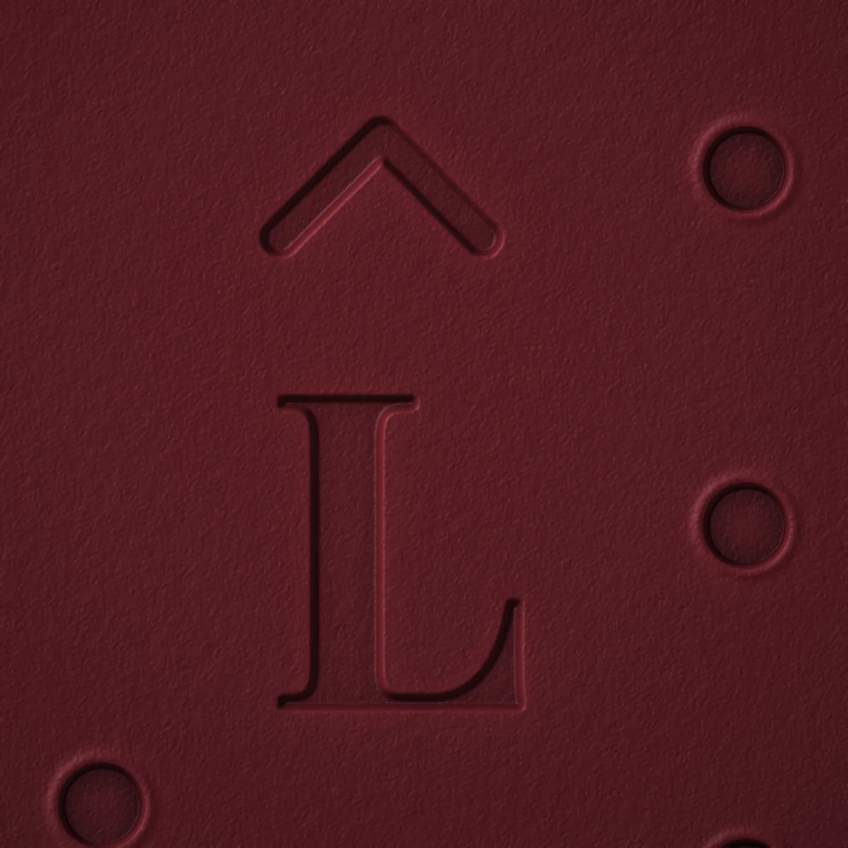 Detalle del logo grabado